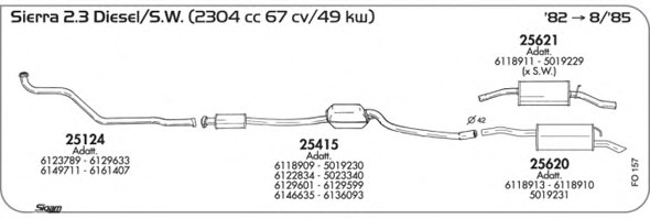 SIGAM FO157 Exhaust System